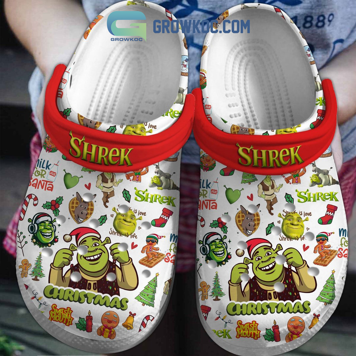 Shrek Is Life Christmas Clogs Crocs - Growkoc